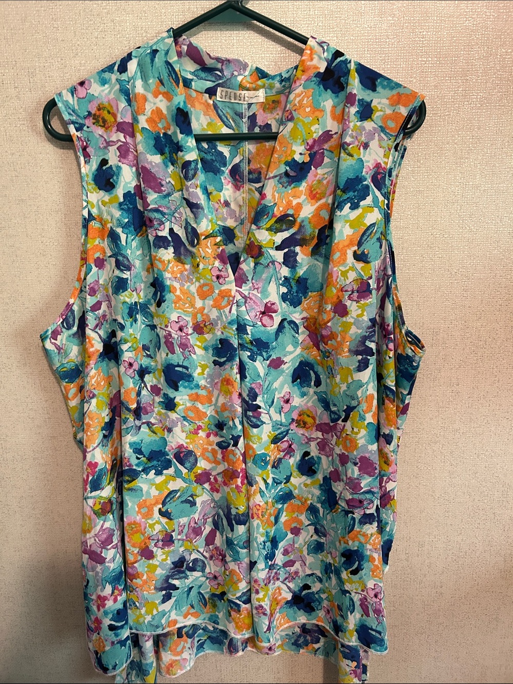 Spense Multicolor Floral V-Neck Sleeveless Camisole